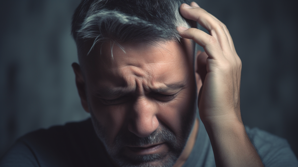 a man with pain
