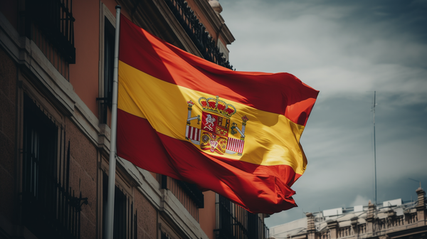 una bandera de España