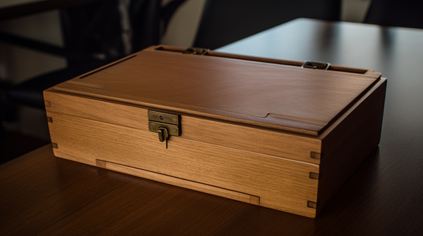 Luxury wooden stash box with lock