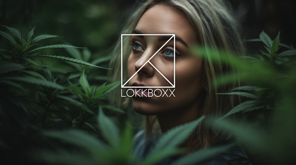 Woman amongst weed plants