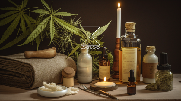 Table with essential oils
